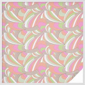 Öntapadós szélvédő furnér Adatvédelem Színes cikk-cakk 100x100