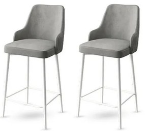 Enox Grey and White bárszék szett, 2 db, 2 db