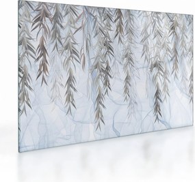 Kép - Fűzfa gallyak kék alapon (üvegen) (70x50 cm)