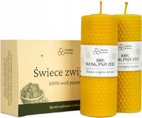 2x Méhviasz gyertya 13/5 cm 100% viasz Természetes illat