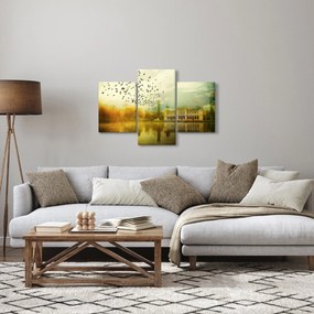 A festett táj képe lakóhelyel (90x60 cm)