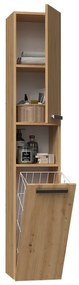 Shannan Nel III fürdőszoba szekrény, 31x174x30 cm, tölgy