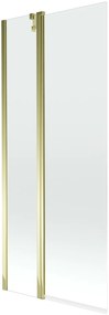 Mexen Flip Kádparaván 1 részes 80 x 150 cm,  átlátszó nano, arany - 894-080-101-50-00 Kádparaván