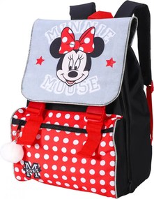 Disney Minnie Grey iskolatáska, táska Pomponnal, 42 cm