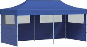 vidaXL kék összecsukható pavilon 3 x 6 m