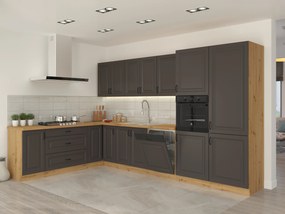 Alsó konyhaszekrény Sheila 50 ZL 1F BB (artisan tölgy + grafit). 1040889