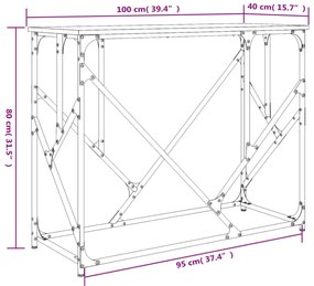 fekete szerelt fa tálalóasztal 100x40x80 cm