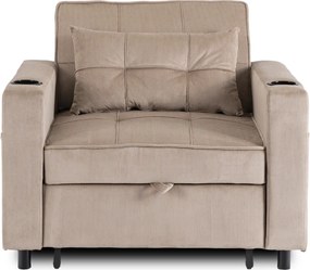 Dönthető fotel bézs kord kárpittal – SOLOR