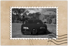 Poszter 90x60 Fekete Bugatti Autó