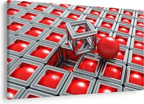 Kép - 3D fémes absztrakció (90x60 cm)