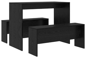Étkezőgarnitúra 2 pcs Musta tammi 97 x 47 x 75 cm Faanyag