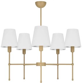 Rúdra szerelhető csillár MADELA 5xE14/40W/230V fehér/bézs
