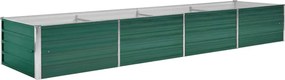 vidaXL zöld horganyzott acél kerti magaságyás 320 x 80 x 45 cm