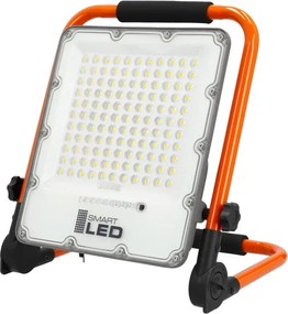 LED tölthető reflektor állvánnyal LED/100W/3,2V 5000K 5000 mAh IP65 narancssárga