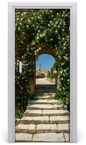 Ajtóposzter öntapadós virágos íj 75x205 cm