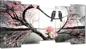 Festmények 150x80 Szerelmes találkozás Madarak