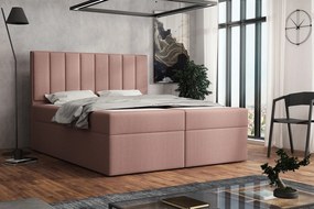 SAMANTA kárpitozott boxspring ágy 180x200 - rózsaszín 1