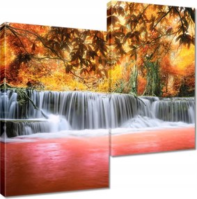 Vászonkép 60x60 Narancssárga vízesés