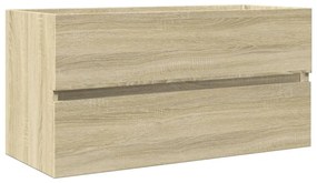 Sonoma tölgy színű szerelt fa mosdószekrény 90 x 38,5 x 45 cm