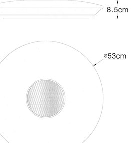 GLOBO 41329N - RGBW Dimmelhető mennyezeti lámpa NICOLE LED/50W/230V + távirányító