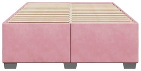 rózsaszín bársony ágykeret 140 x 190 cm
