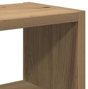 kézműves tölgy színű szerelt fa fali polc 45 x 16 x 45 cm