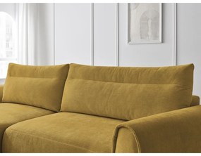 Okkersárga sarokkanapé Aden – Bobochic Paris