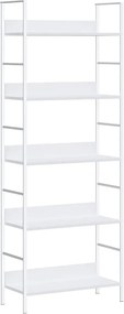 vidaXL 5 szintes fehér szerelt fa könyvespolc 60 x 27,6 x 158,5 cm