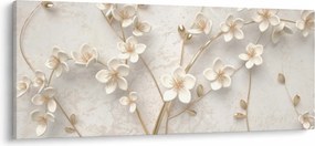 Kép - Arany virág - absztrakt (120x50 cm)