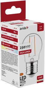 Avide LED Filament Mini Globe 2.5W E27 WW 2700K