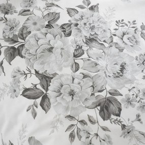 Szürke kétszemélyes-hosszabbított ágyneműhuzat 230x220 cm Elinda Floral – Catherine Lansfield