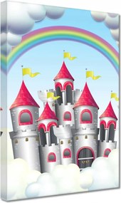 Vászonkép 20x30 Mesés kastély szivárvánnyal