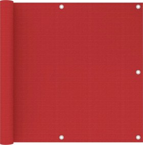 vidaXL piros HDPE erkélytakaró 90 x 300 cm