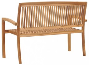 2 személyes tömör tíkfa kerti pad asztallal 128,5 cm