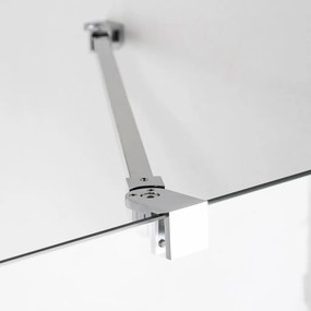 Stuxi Bari Fix 180 cm (80+100) széles nyíló zuhanyajtó fix fallal, 6 mm vízlepergető üveggel, króm profillal, 195 cm magas