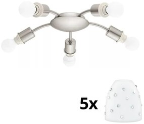 Eglo - LED mennyezeti lámpa MY CHOICE 5xE14/4W/230V króm/fehér
