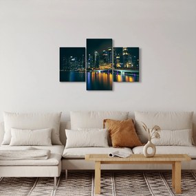 Egy kép az éjszakai Szingapúrról (90x60 cm)