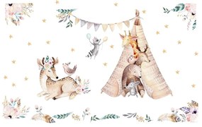 Rabbits Woodland gyerek falmatrica - Ambiance