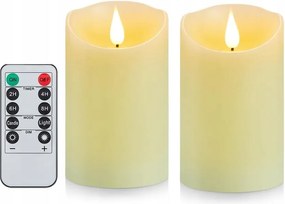 2 db-os lángmentes Led gyertya szett távirányítóval