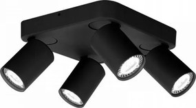 Modern mennyezeti lámpa fekete Cleo 4Q-BL spot 4-50W 4 x GU10 Ozzo