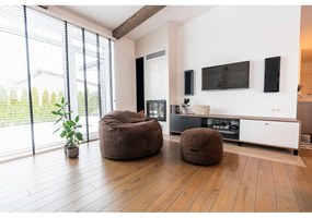 Világosszürke kordbársony gyerek babzsákfotel Om 85 – SLOWDOWN