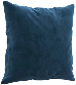 vidaXL 2 db kék bársony díszpárna 40 x 40 cm
