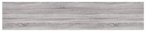 4 db szürke sonoma színű szerelt fa fali polc 100 x 20 x 1,5 cm