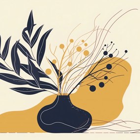 Poszter 20x20cm Sötét levelek nyugalma