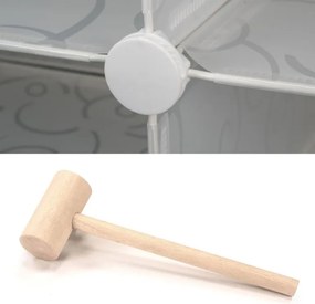 DIVERO Fiókos állvány 57 x 71 x 37 cm átlátszó