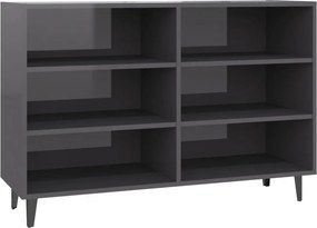vidaXL magasfényű szürke szerelt fa tálalószekrény 103,5 x 35 x 70 cm