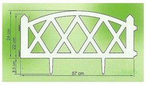 Kerti kis kerítés 2,3 m – barna