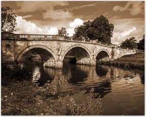 Poszterek 50x40 Híd a folyón szépia