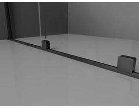 Mexen Velar, zuhanykabin tolóajtóval 90 (ajtó) x 90 (fal) cm, 8mm átlátszó üveg, fekete matt, 871-090-090-01-70