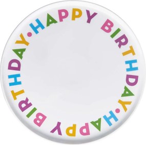HAPPY BIRTHDAY tortatányér Ø 30 cm, színes